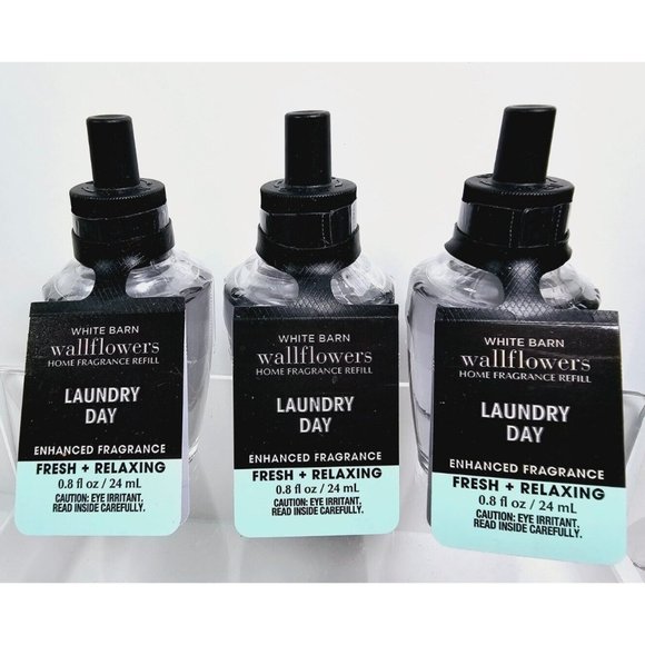 3 LAUNDRY DAY Bath & Body Works Wallflower Refill Bulbs NEW